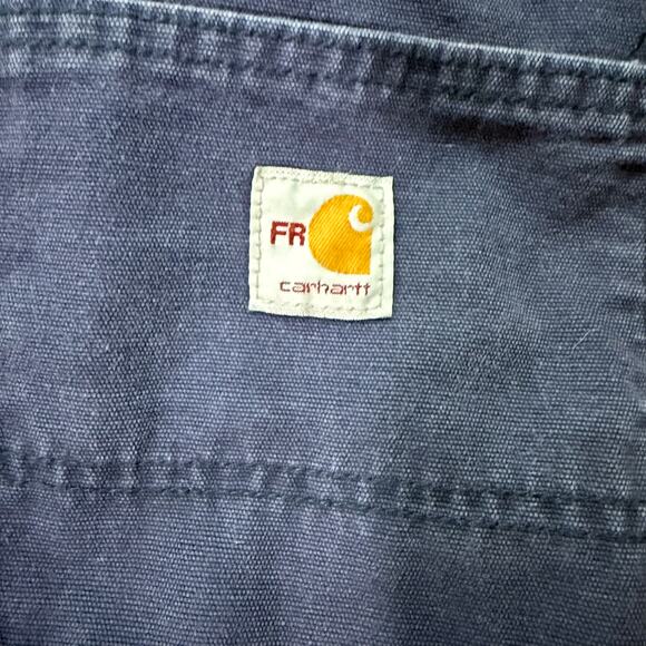 Carhartt Flame Resistant Canvas Cargo Pants Cat 2 Navy Grunge Utility Sz 38x30 - Picture 10 of 10